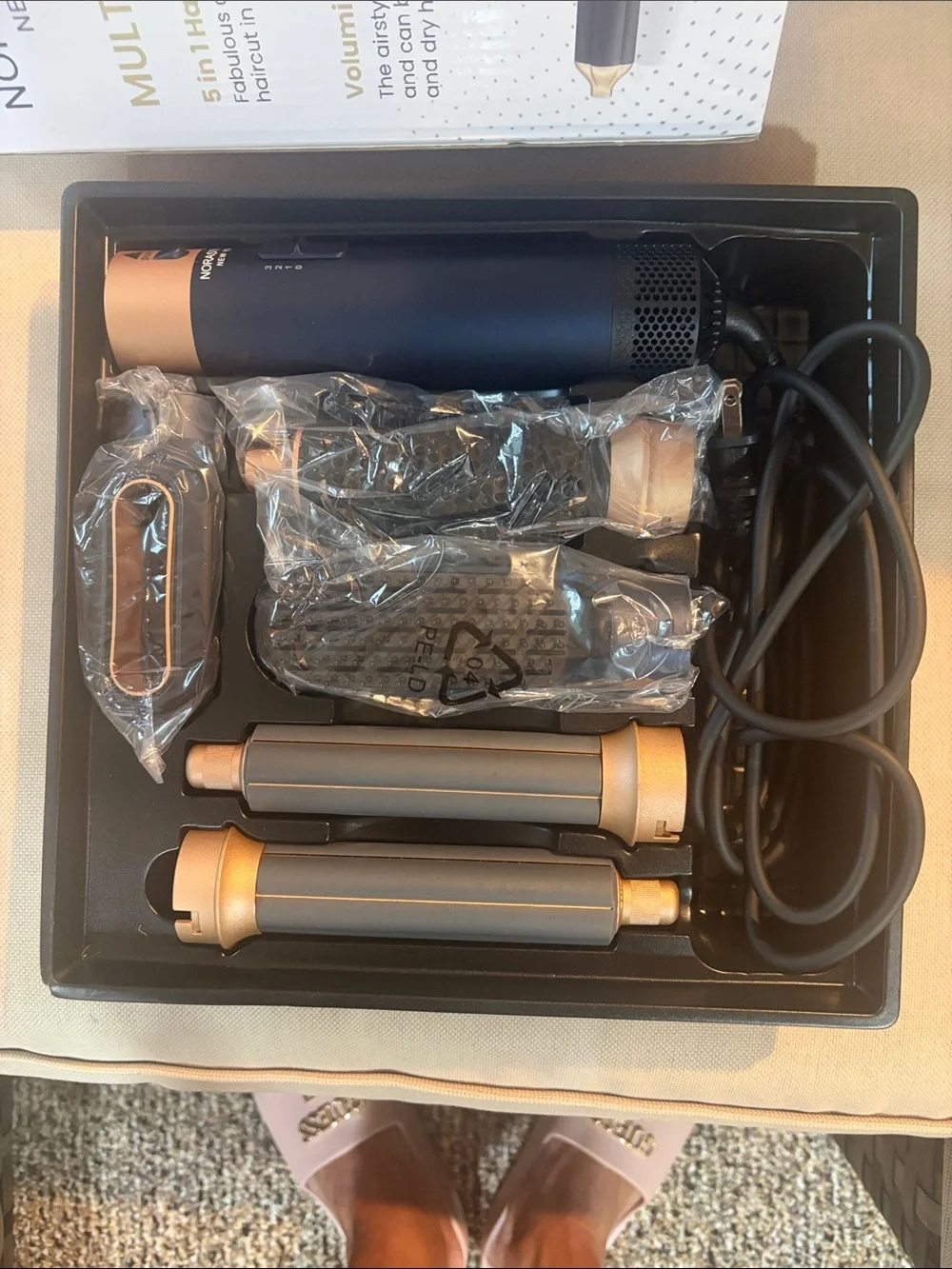 Nora Styler Multistyler 5-in-1 Hairstyler Pro - White & Gold